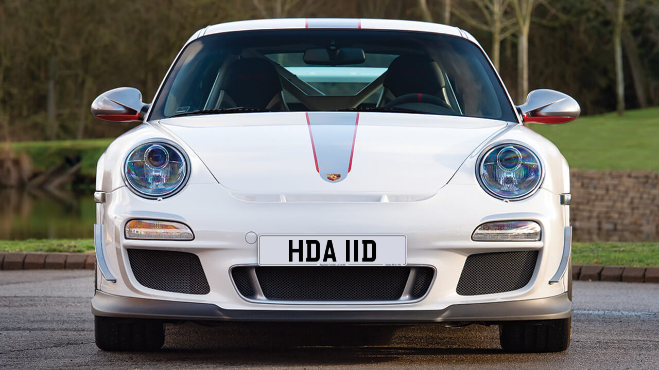 Car displaying the registration mark HDA 11D